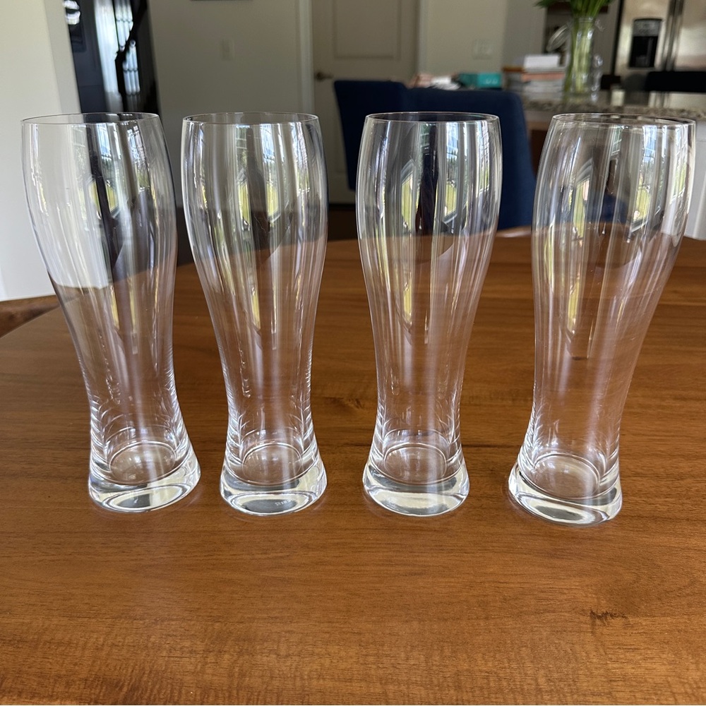SET OF 4 RIEDEL VIVANT Pilsner 9.5" Crystal Beer Glasses